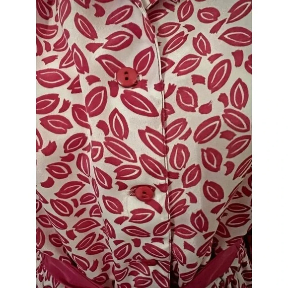 Rare Vintage Petites By WILLI‎ Sz 12 Pink Floral Spring Couture Midi Shirt Dress - Picture 3 of 10